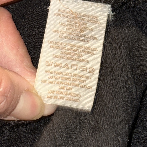 Free People The Best Blouse Lace Crochet Hi Lo Hem Long Sleeve OB495809 - Picture 11 of 12